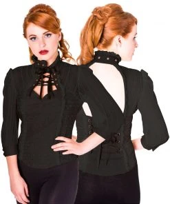 Banned Rise Of Dawn Shirt Blouse Black 7 Banned Rise Of Dawn Shirt Blouse Black