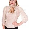 Banned Rise Of Dawn Shirt Blouse Cream Ladies Steampunk Clothing