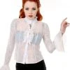 Banned Cream Lace Ruffle Blouse