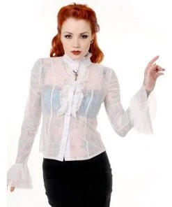 Banned Cream Lace Ruffle Blouse