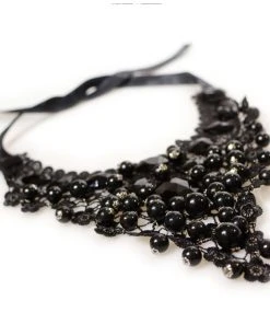Lace Jewellery Victorian Gothic Black Lace And Bead Choker Gothic Jewellery