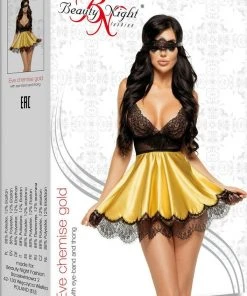 Chemises, Nightwear Beauty Night Eve Chemise Gold 12 Chemises, Nightwear Beauty Night Eve Chemise Gold