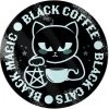 Grind Black Cats, Black Magic, Black Coffee Glass Chopping Board
