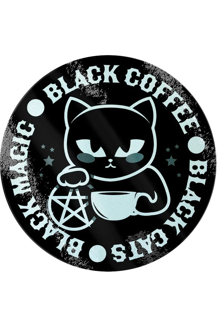 Grind Black Cats, Black Magic, Black Coffee Glass Chopping Board 3 Grind Black Cats, Black Magic, Black Coffee Glass Chopping Board