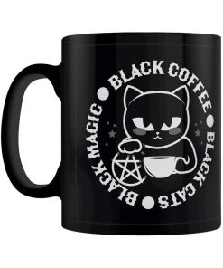 Grind Black Cats, Black Magic, Black Coffee Mug