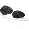 Nipple Pasties Black Diamante Heart Pasties With Chain