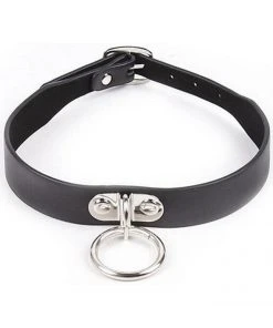 Gothic Collars Black Gothic Collar With Ring