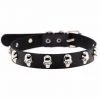Gothic Collars Black Gothic Skull Stud Collar Gothic Jewellery