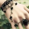 Lace Jewellery Black Lace Black Rose Slave Bracelet Gothic Jewellery 2 Lace Jewellery Black Lace Black Rose Slave Bracelet Gothic Jewellery