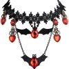 Lace Jewellery Black Lace Gothic Bats Choker Gothic Jewellery 2 Lace Jewellery Black Lace Gothic Bats Choker Gothic Jewellery