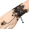 Lace Jewellery Black Lace Gothic Butterfly Slave Bracelet Gothic Jewellery