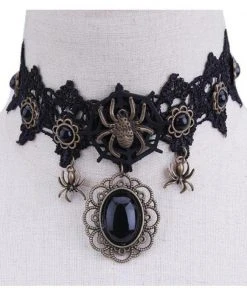 Lace Jewellery Black Lace Gothic Spiderweb Choker Gothic Jewellery