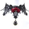 Lace Jewellery Black Lace Red Roses Gothic Choker