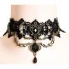 Lace Jewellery Black Lace Steampunk Hearts And Winged Choker