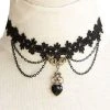 Lace Jewellery Gothic Jewellery Black Lace Victorian Gothic Heart Choker