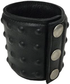 Angel Clothing Gothic Accessories Black Leather Studded Wrist Cuff