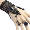 Lace Jewellery Gothic Jewellery Black Rose Lace Slave Bracelet