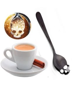 Gothic Accessories Gothic Skull Sugar Spoon Black Steampunk Homeware