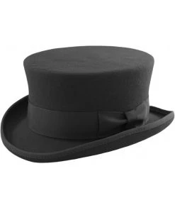 Euro Accessories Steampunk Hats Black Wool Felt Steampunk Dressage Top Hat