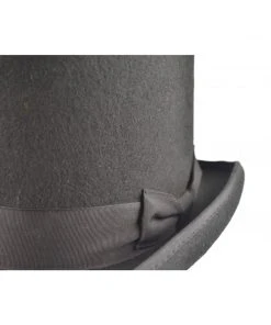 Euro Accessories Black Wool Felt Steampunk Stovepipe Hat