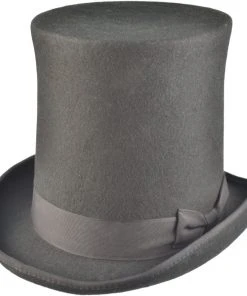 Euro Accessories Black Wool Felt Steampunk Stovepipe Hat