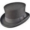 Euro Accessories Steampunk Hats Black Wool Felt Steampunk Top Hat