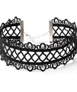 Lace Jewellery Gothic Jewellery Black Lace Criss Cross Gothic Choker