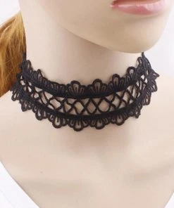 Lace Jewellery Gothic Jewellery Black Lace Criss Cross Gothic Choker