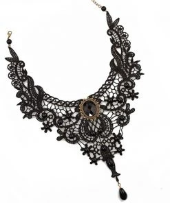 Lace Jewellery Black Lace Gothic Yoke Necklace Gothic Jewellery