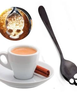 Gothic Accessories Gothic Skull Sugar Spoon Black Steampunk Homeware