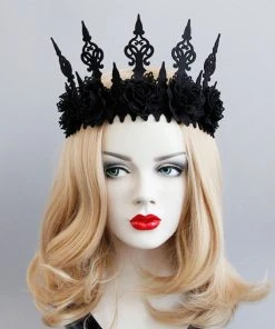 Gothic Hair Accessories Black Rose Gothic Crown Gothic Accessories