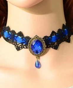 Lace Jewellery Gothic Jewellery Blue Velvet Victorian Gothic Lace Choker