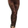 Gothic Accessories Brown Bandage Mesh Leggings
