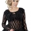 Burleska Brenda Top Long Sleeve Black Lace