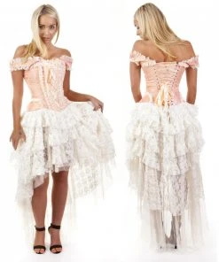 Ladies Steampunk Clothing Burleska Ophelie Dress Baby Pink