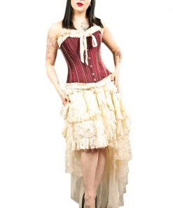 Burleska Ophelie Waterfall Skirt Cream