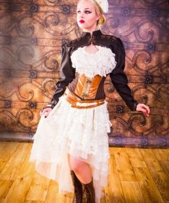 Burleska Ophelie Waterfall Skirt Cream