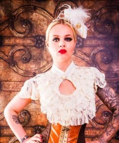 Burleska Dita Top Cream Ladies Steampunk Clothing