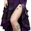 Ladies Gothic Clothing Burleska Gothic Pin Up Skirt Purple