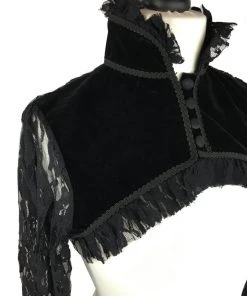 Burleska Raven Bolero Black Velvet Ladies Gothic Clothing