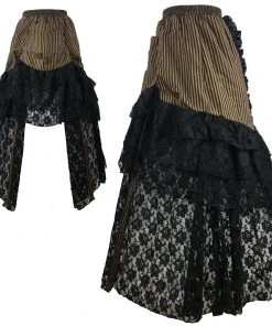 Burleska Luciana Skirt Brown Black Stripe