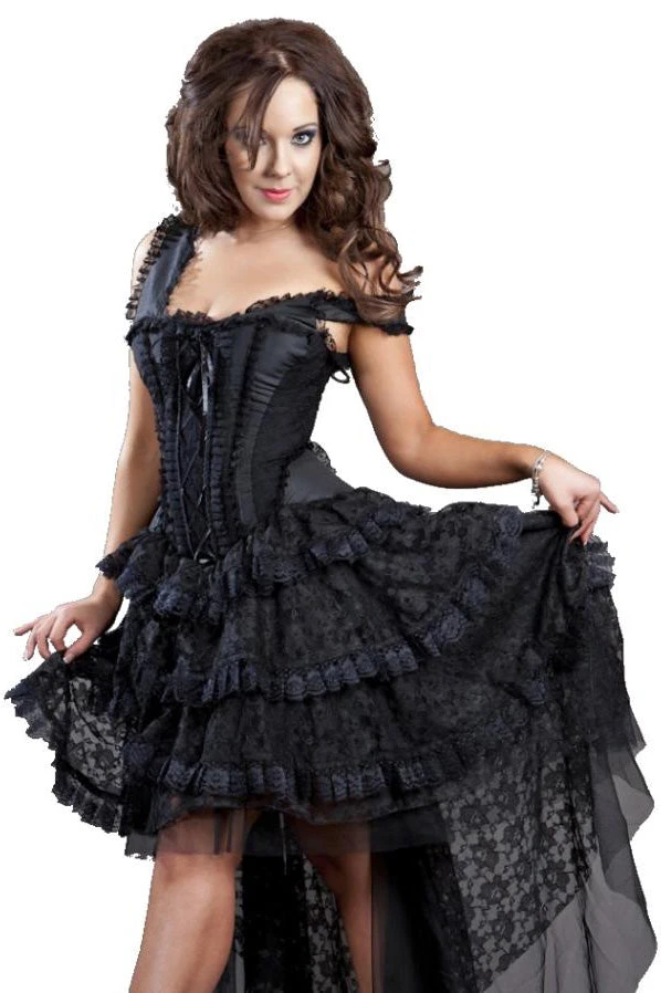 Burleska Black Ophelie Dress Ladies Gothic Clothing 3 Burleska Black Ophelie Dress Ladies Gothic Clothing