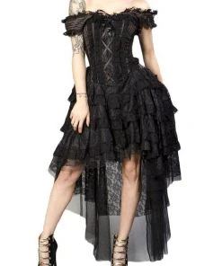 Burleska Ophelie Dress Brown Stripe