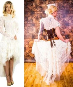 Burleska Ophelie Waterfall Skirt Cream