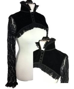 Burleska Raven Bolero Black Velvet Ladies Gothic Clothing