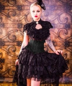 Burleska Dita Top Black Ladies Steampunk Clothing