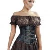 Ladies Steampunk Clothing Burleska Gypsy Top Brown