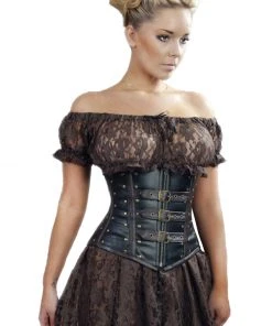 Ladies Steampunk Clothing Burleska Gypsy Top Brown