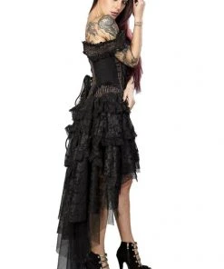 Burleska Ophelie Dress Brown Stripe