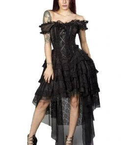 Burleska Ophelie Dress Brown Stripe